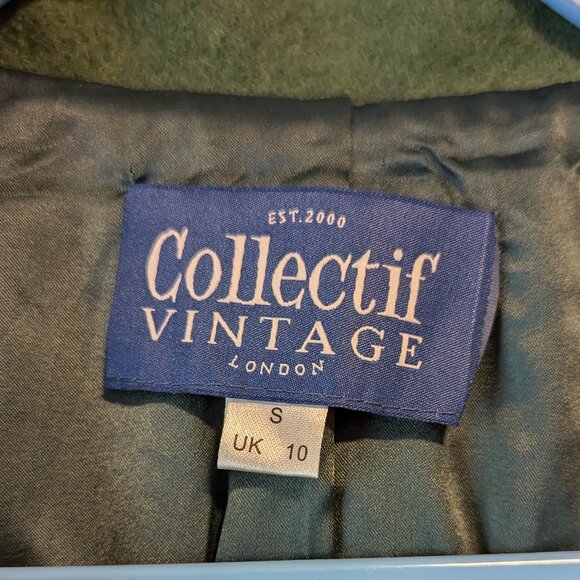 Collectif Heloise Vintage Leaves Coat Women's 6 - Picture 4 of 8